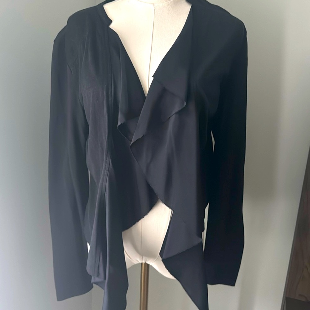 Ruffle front cardigan